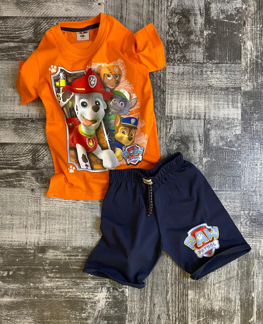 Compleu Paw Patrol pentru copii, 100% Bumbac Portocaliu, 4-10 ani