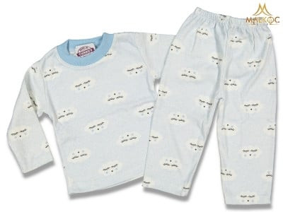 Pijama Norisori, Pentru Baietei, 100% Bumbac, Albastru, 1-3 ani