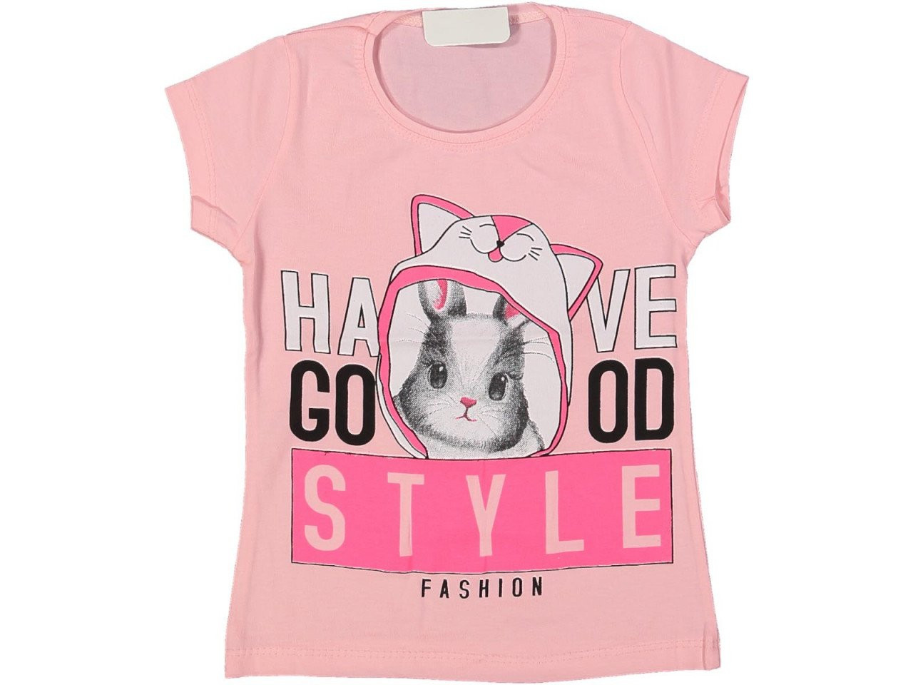 Tricou Roz, Have Good Style, 100% Bumbac, Pentru Fetite, 3-7 ani