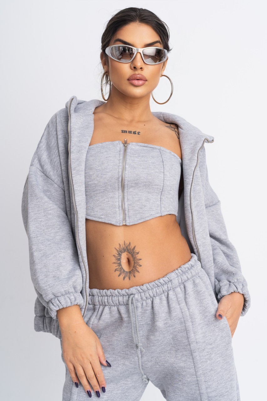 Trening Dama Oversize gri 3 piese