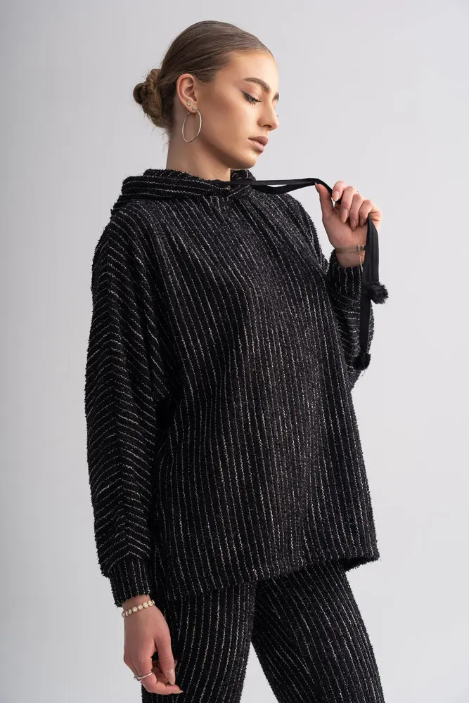 Black Knitwear Tracksuit