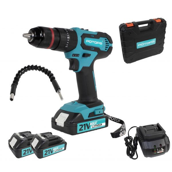 Autofiletanta cu percutie Rotor AS21LI, 21 V, 2 Ah, prelungitor flexibil, 32 Nm, 1150 RPM