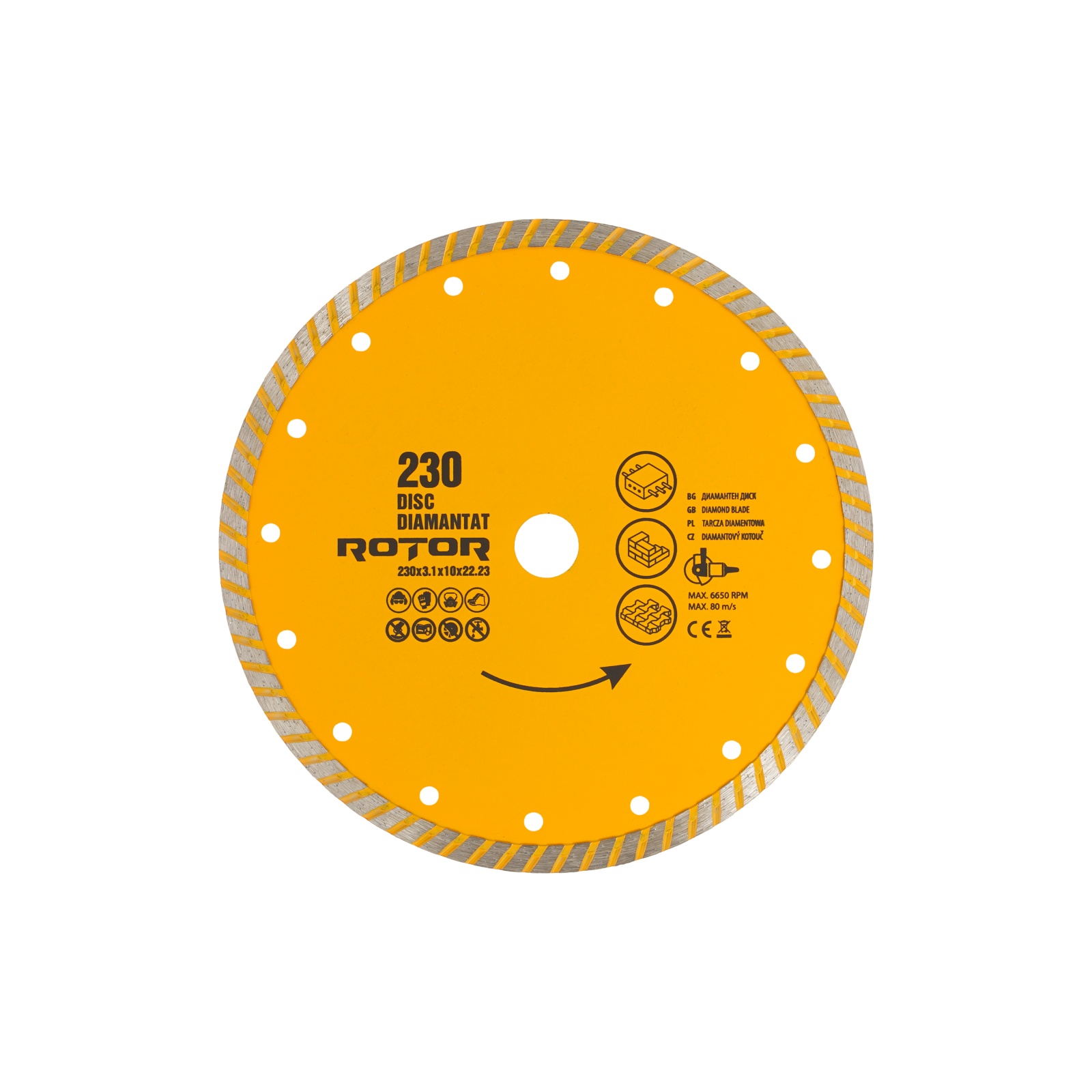 DISC DIAMANTAT 230x3.1x10x22.23 Turbo Rotor