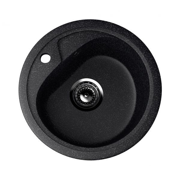 ES-10-308 chiuveta compozit, negru ECOSTONE