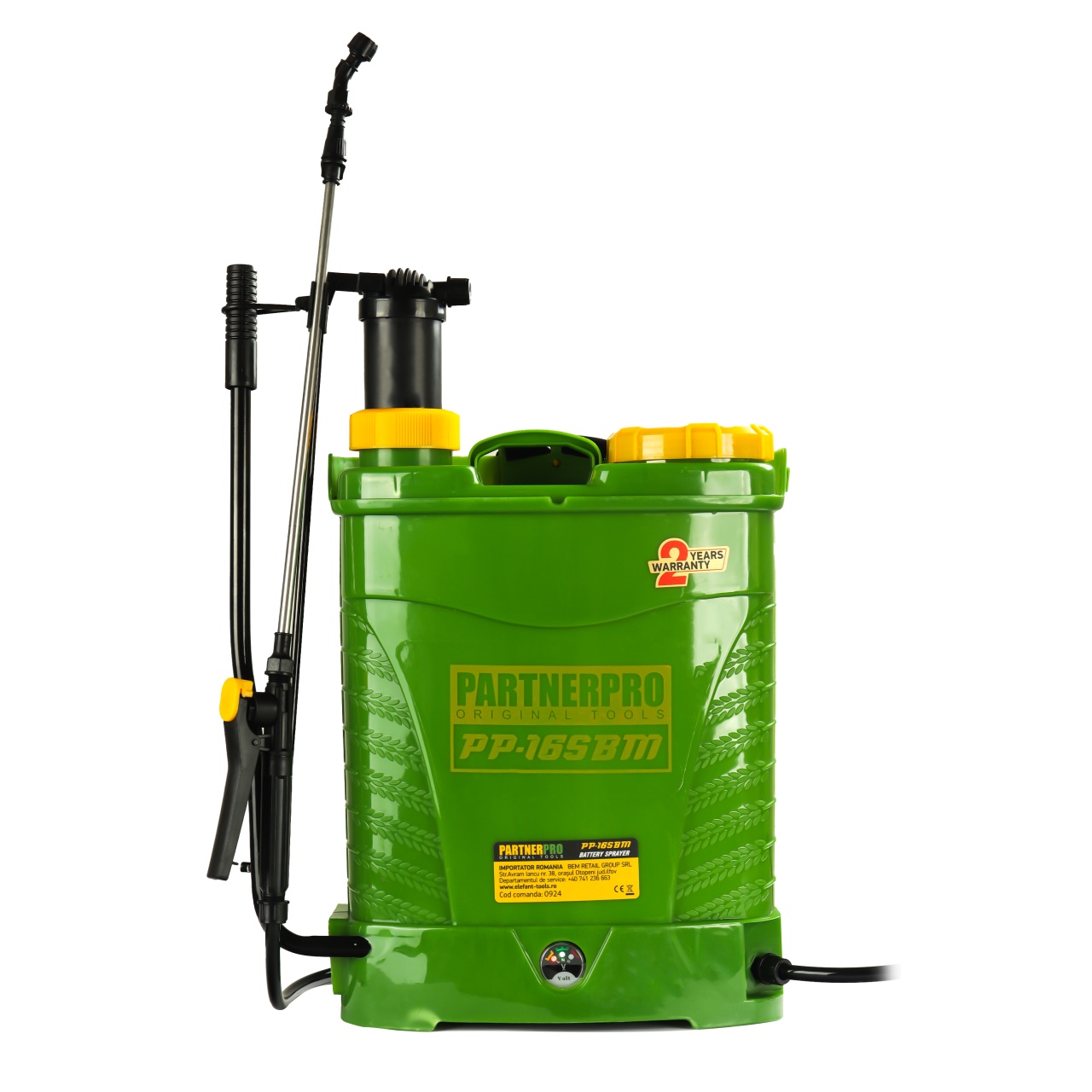 PP-16SBM pompa de stropit cu acumulator 2 in 1 12V8Ah 620 m2 PartnerPro