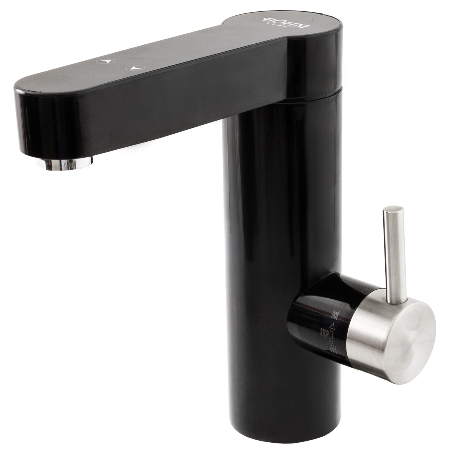 Robinet electric Negru, Compact cu afisaj digital BÖHM BY-8E-1B, 3000 W