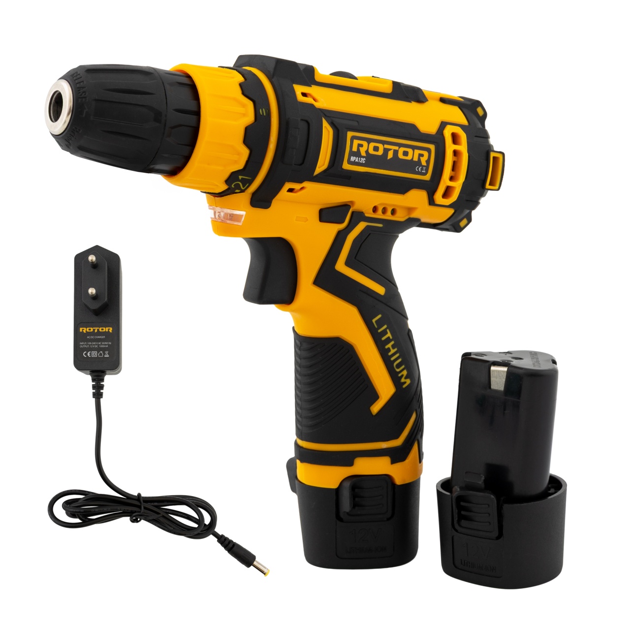 Autofiletanta cu 2 acumulatori, 12 V, 1500 mAh ROTOR RPA12C