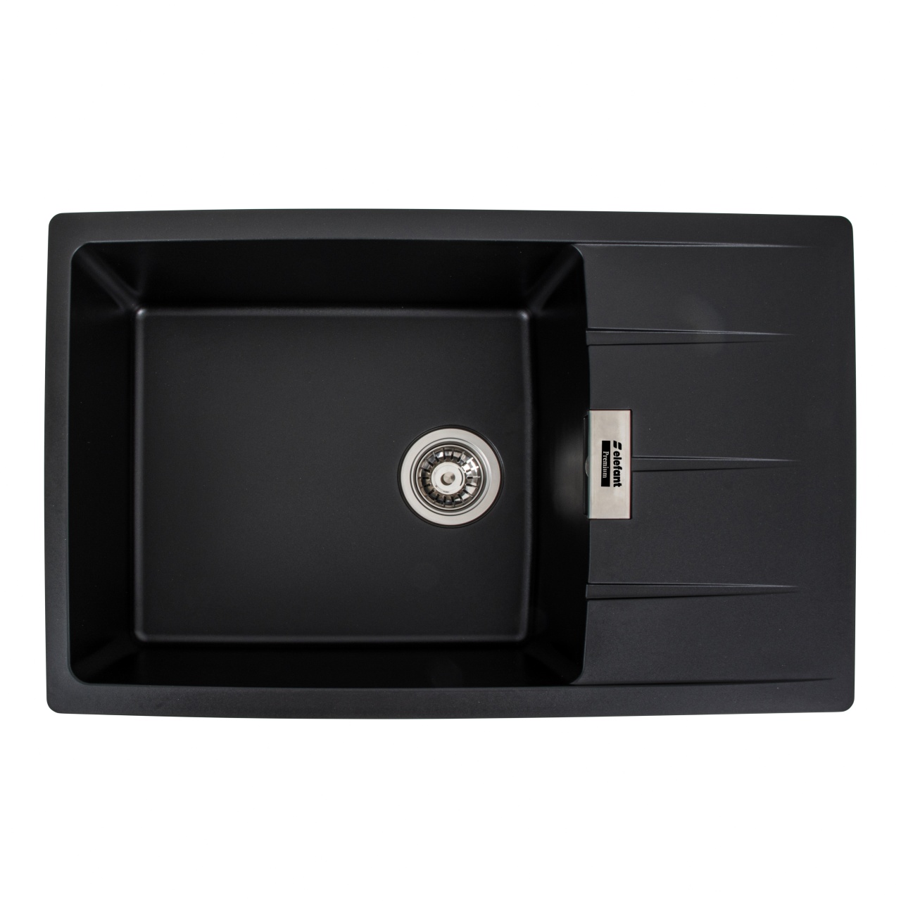 Chiuveta de bucatarie Elefant Premium Roma Negru metalic, 775x500 mm
