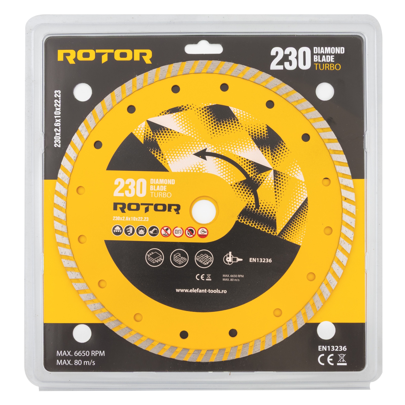 DISC DIAMANTAT 230x2.6x10x22.23 Turbo Rotor