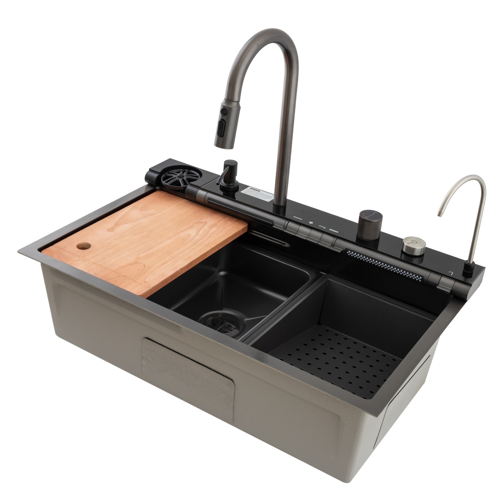 MH7546-SET-07 Chiuveta multifunctionala din inox nano black MIXXUS seria Decor