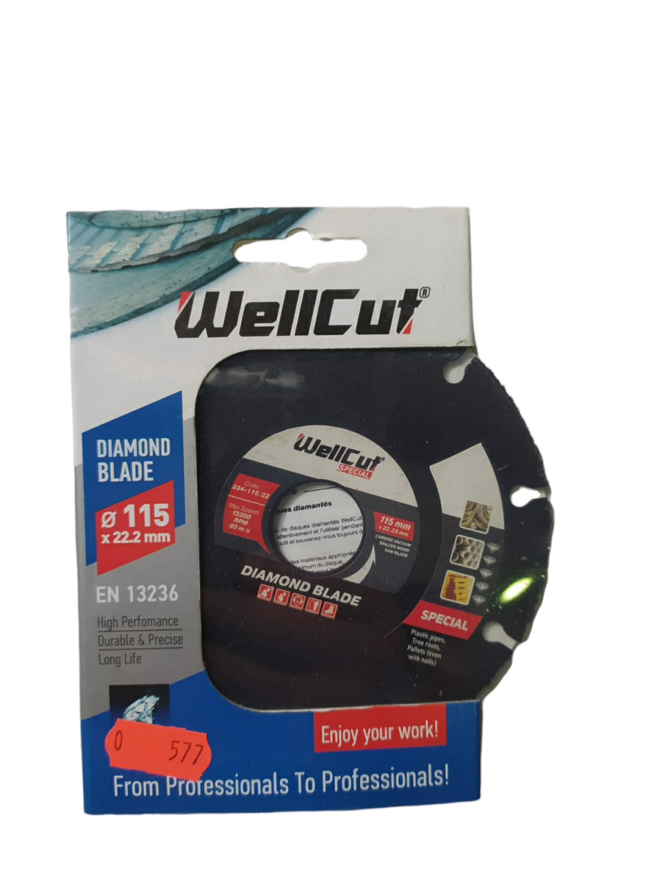 WELLCUT SPECIAL 115 MM * 22.23 MM WOOD