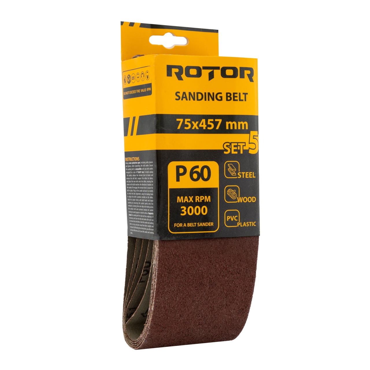 Banda de slefuit ROTOR P60 75*457 set 5