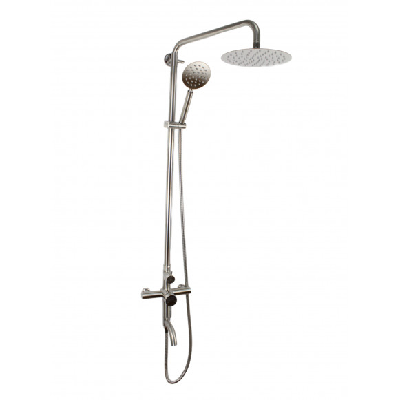 Coloana de dus Mixxus SUS-009-J, 120 cm baterie si para, monocomanda, furtun flexibil