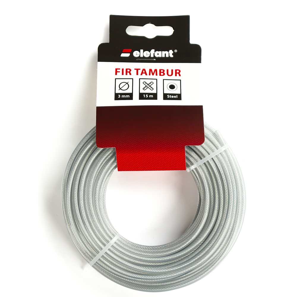 FIR TAMBUR CU INSERTIE METALICA 3mm x 15m, ELEFANT