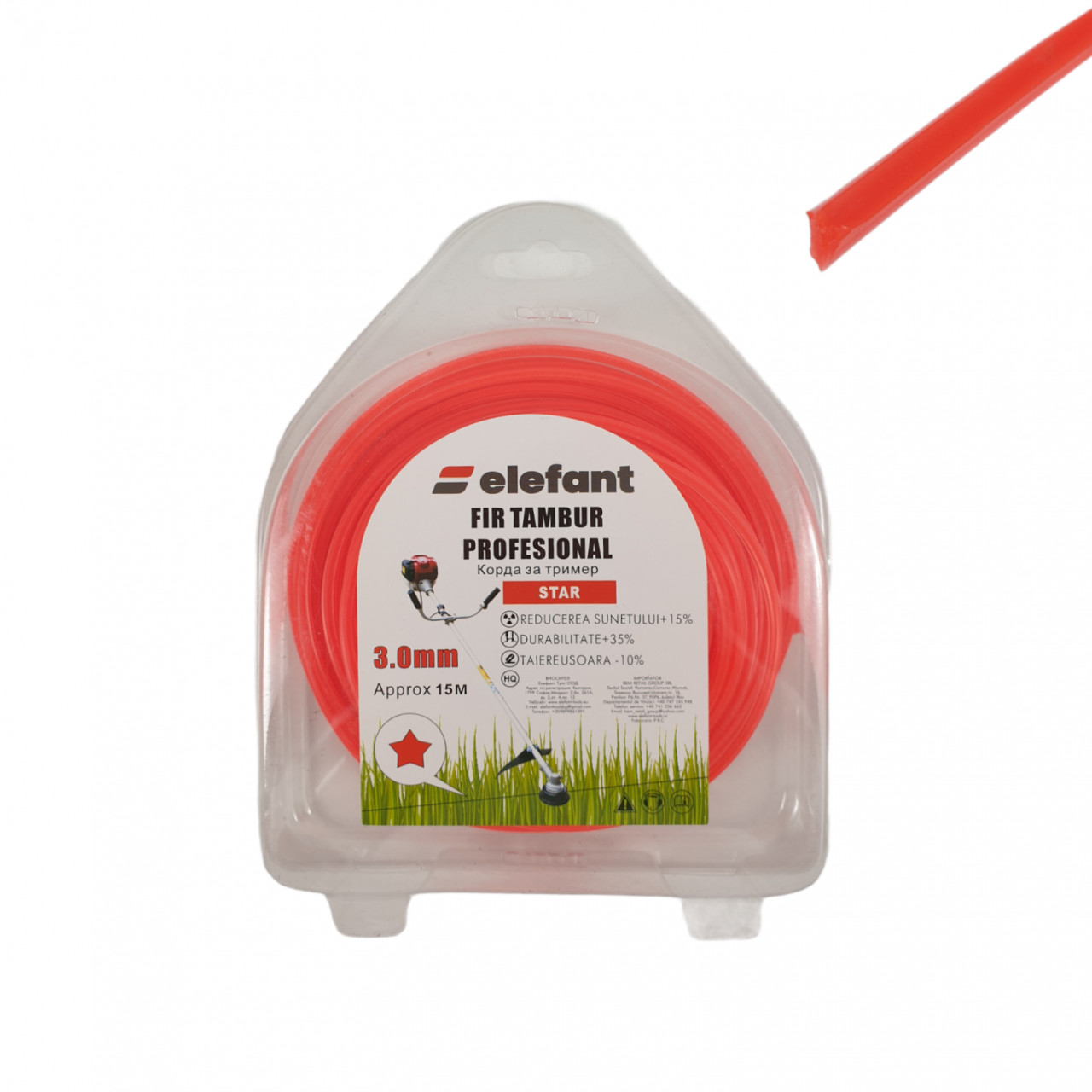 FIR TAMBUR (STEA RED) 3mm x 15m, Elefant