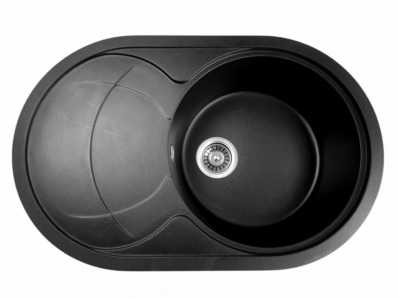 MIXXUS HB8310-G226 NEGRU, chiuveta ovala bucatarie granit