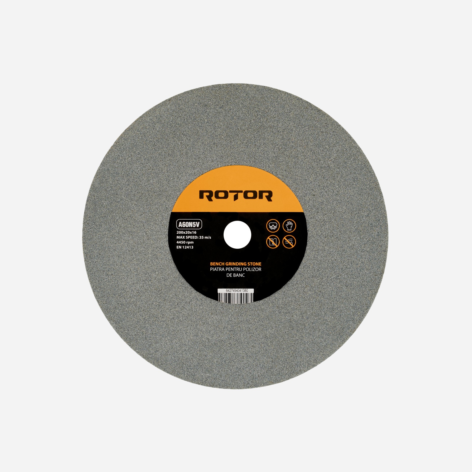 Piatra pentru polizor de banc 200 x 16 x 16 mm P60 ROTOR