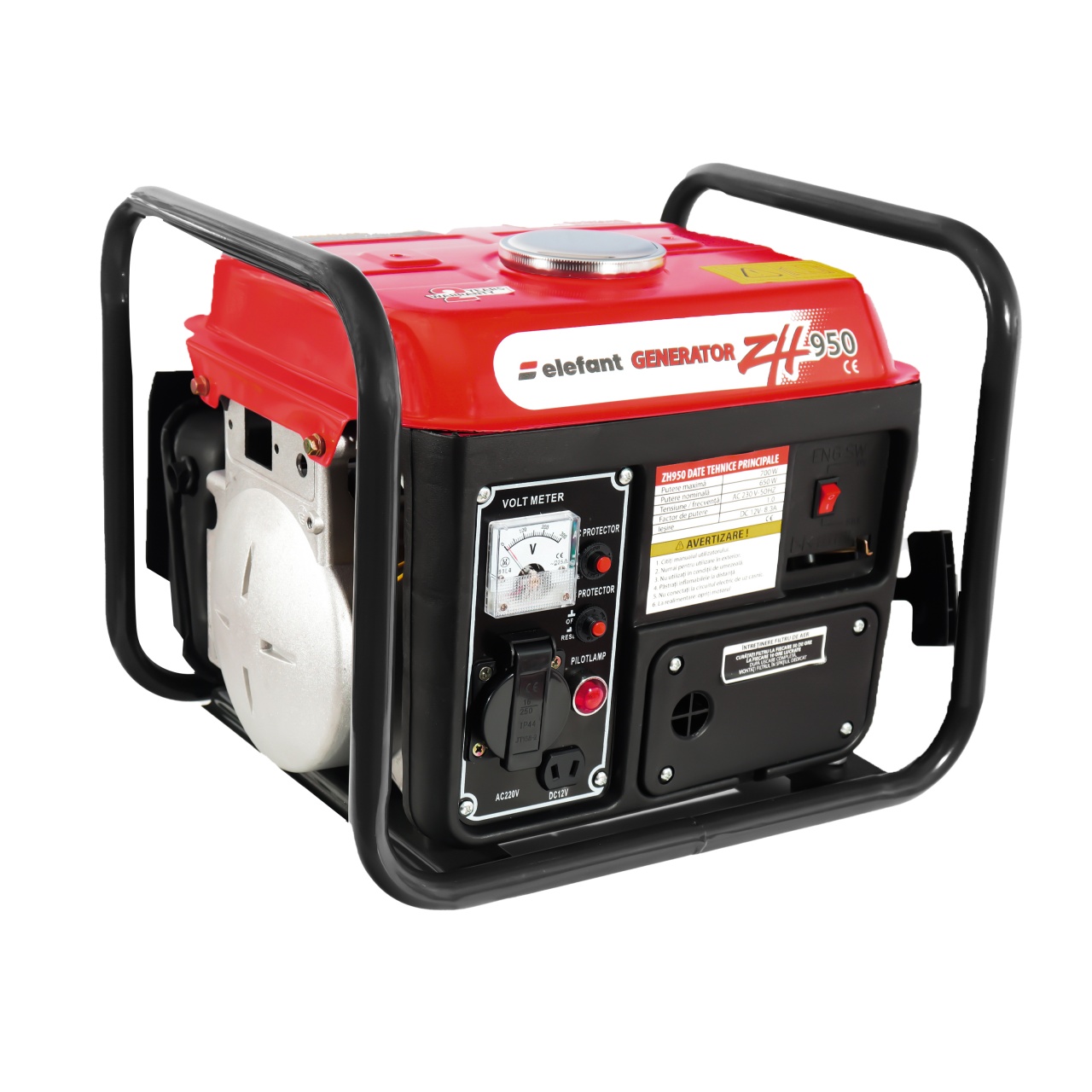 Generator pe benzina ZH950 ELEFANT, Voltmetru integrat, Ieşire curent maxim 700 W