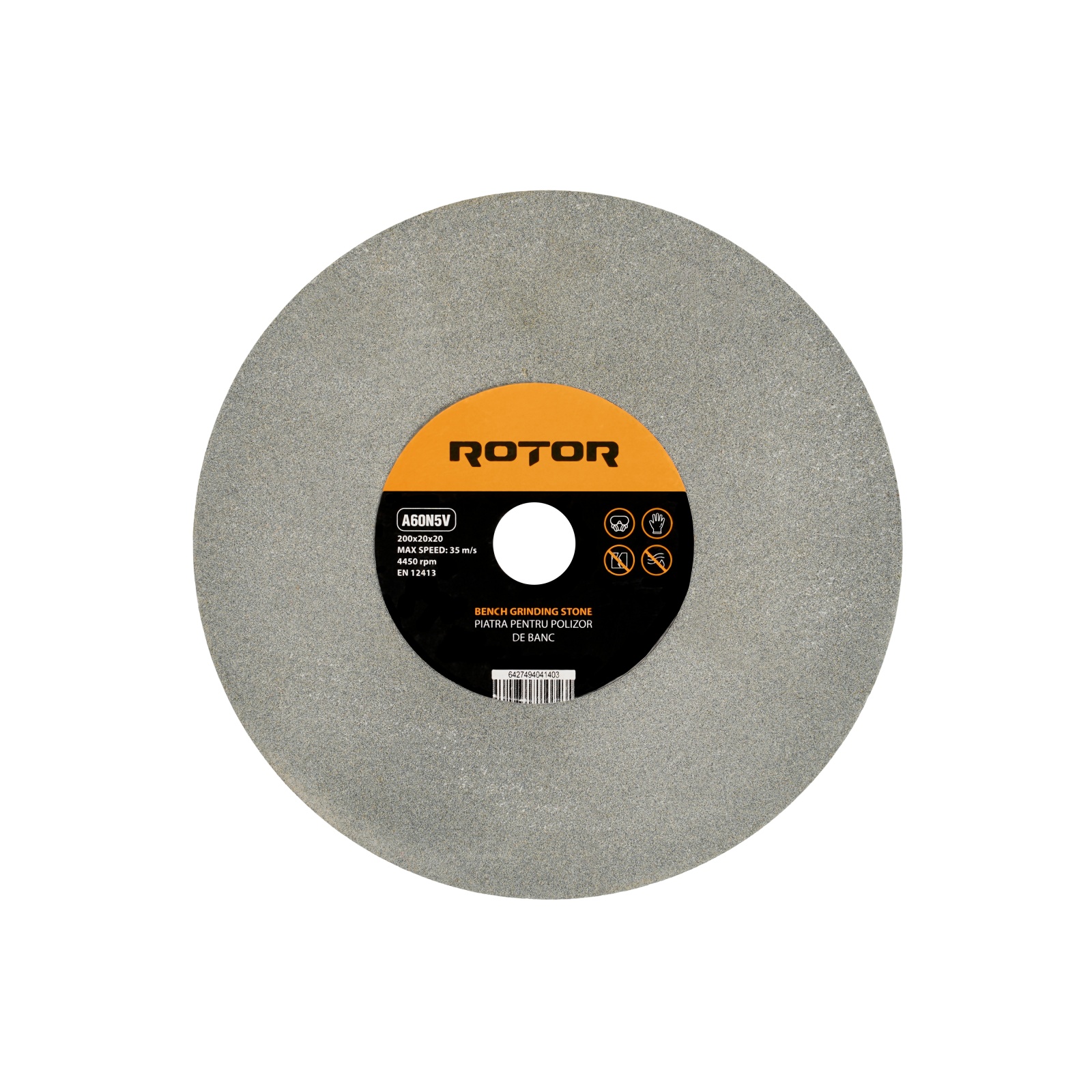 Piatra pentru polizor de banc 200 x 20 x 20 mm P60 ROTOR