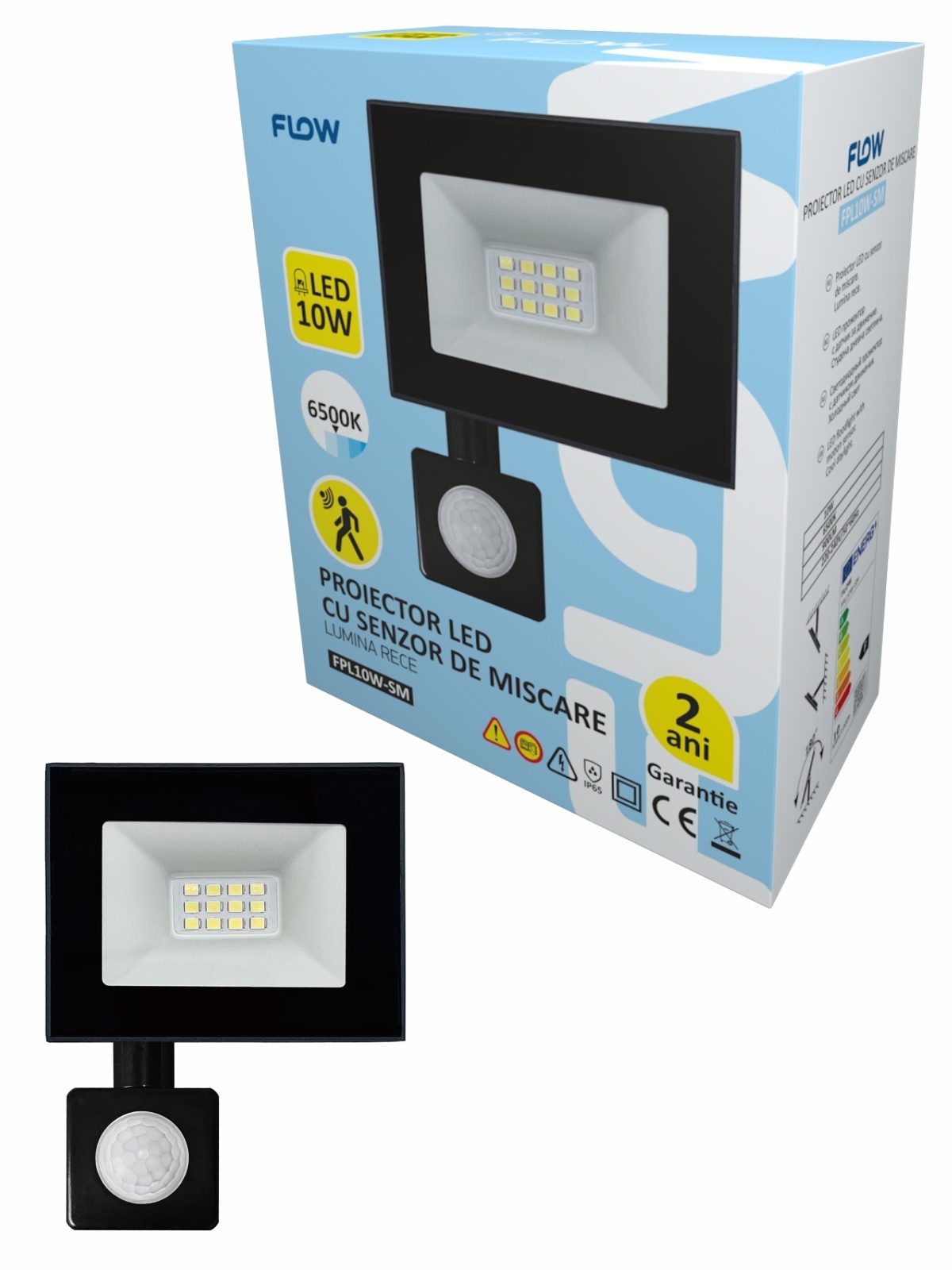 PROIECTOR LED CU SENZOR DE MISCARE 6500K LUMINA RECE FLOW