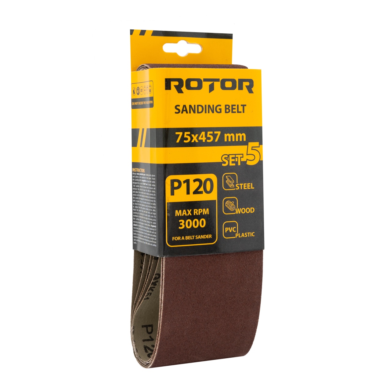 Banda de slefuit ROTOR P120 75*457 set 5
