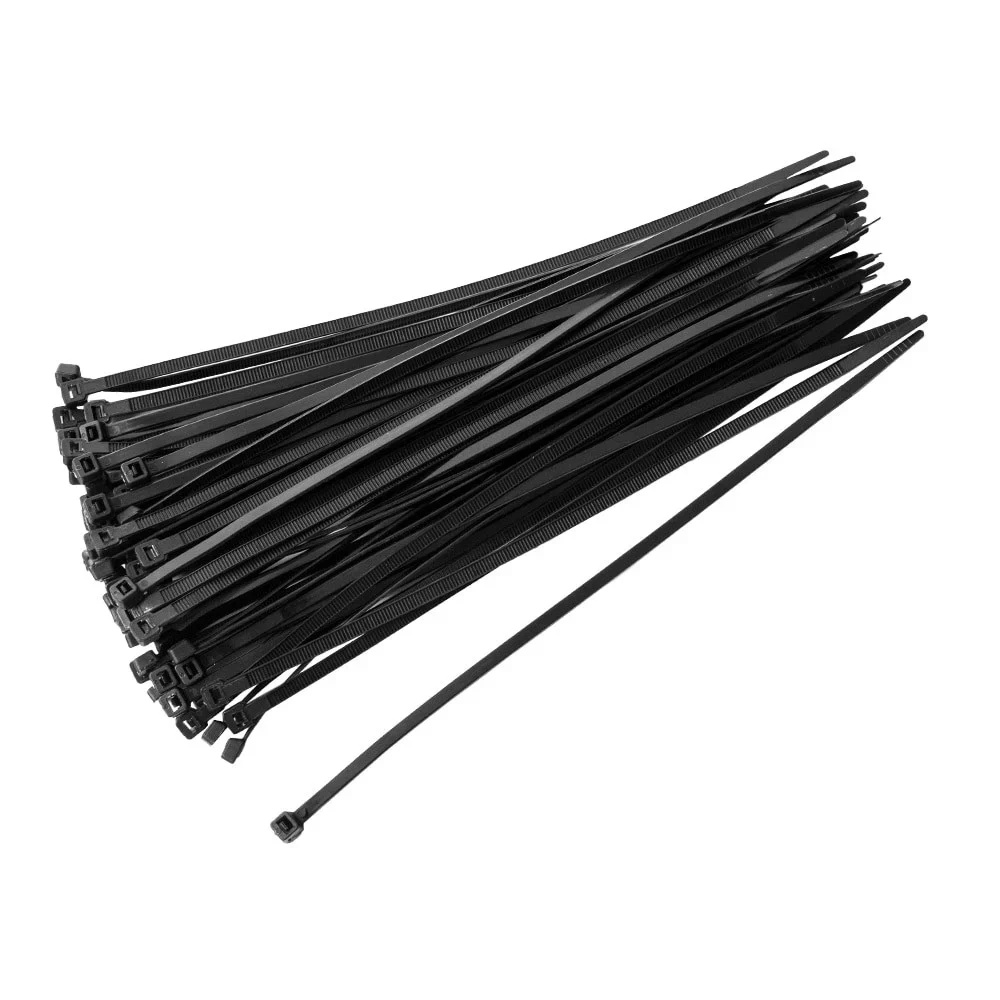 Colier plastic negru 100 buc FLOW
