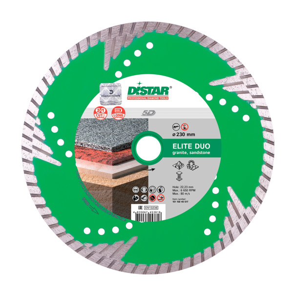 Disc diamantat Distar Elite duo 125 mm, Taiere/Sfeluire 2 in 1