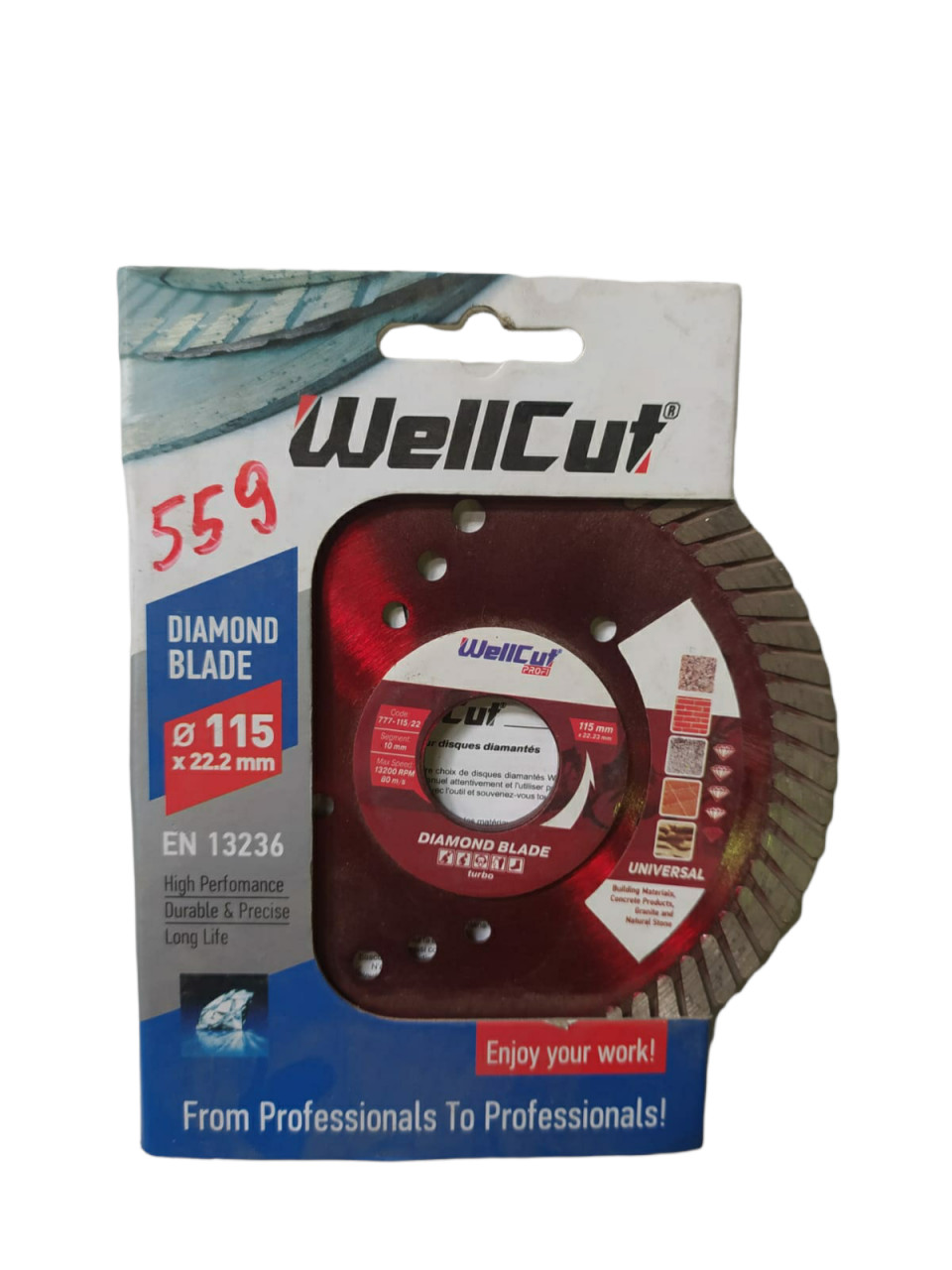 WELLCUT PROFI 115 MM*10 MM*22.23 MM TURBO