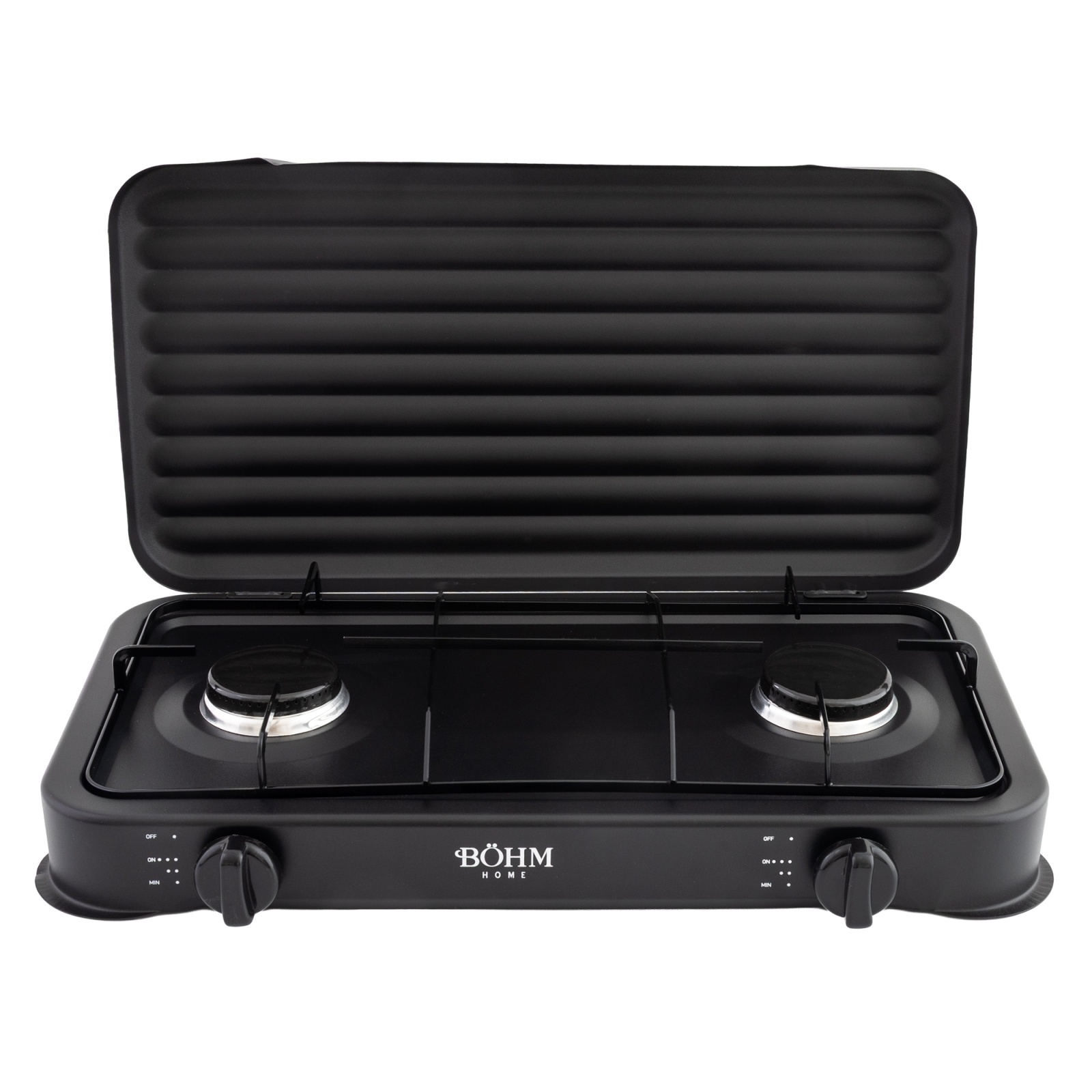 Plita cu doua arzatoare pe gaz si aprindere electrica BÖHM BG-M-002-B 4.4 kW