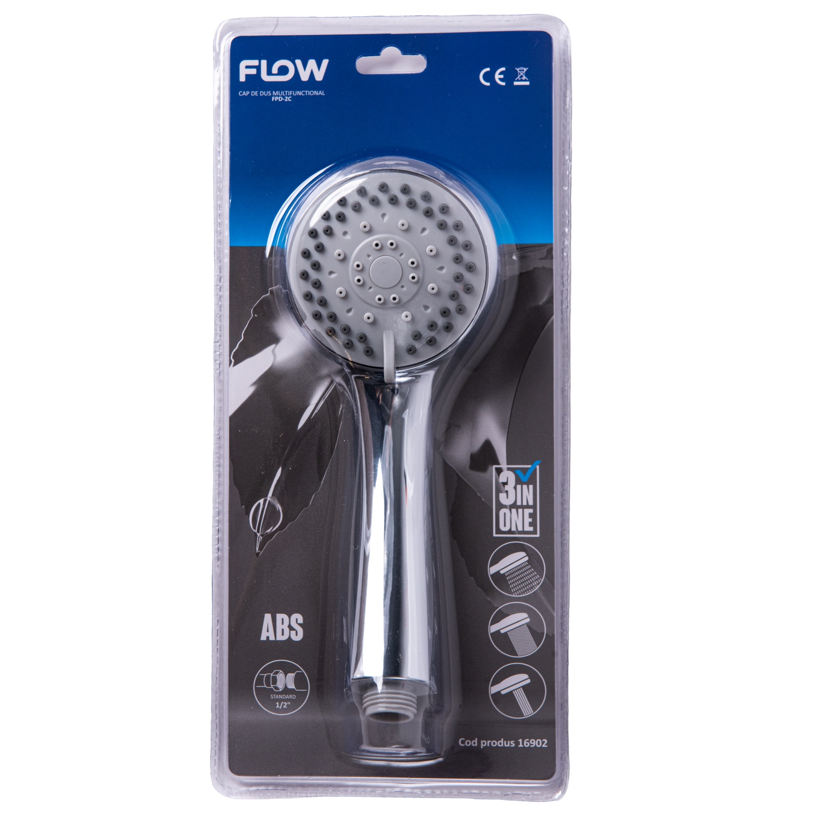 Import - FPD-2C Cap de dus multifunctional 3 in 1, ABS, FLOW