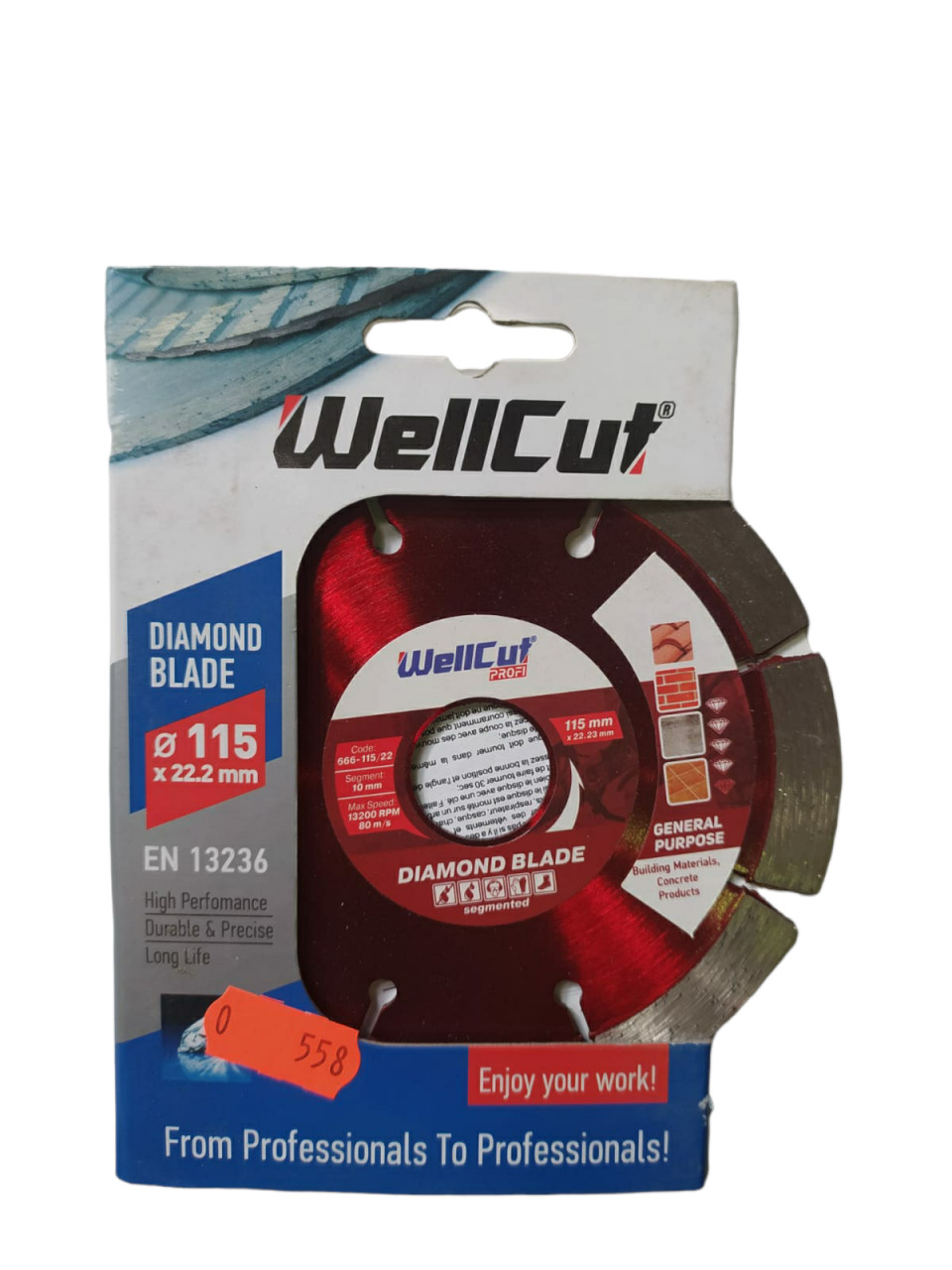 WELLCUT PROFI 115 MM*10 MM*22.23 MM SEGMENTED
