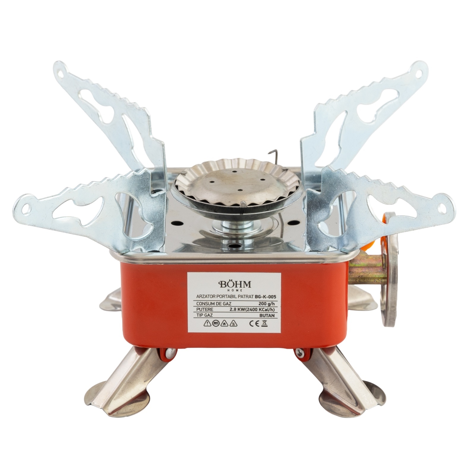 Arzător portabil pătrat BÖHM BG-K-005 Propan/butan