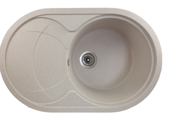 MIXXUS HB8310-G322 BEJ, chiuveta ovala bucatarie granit