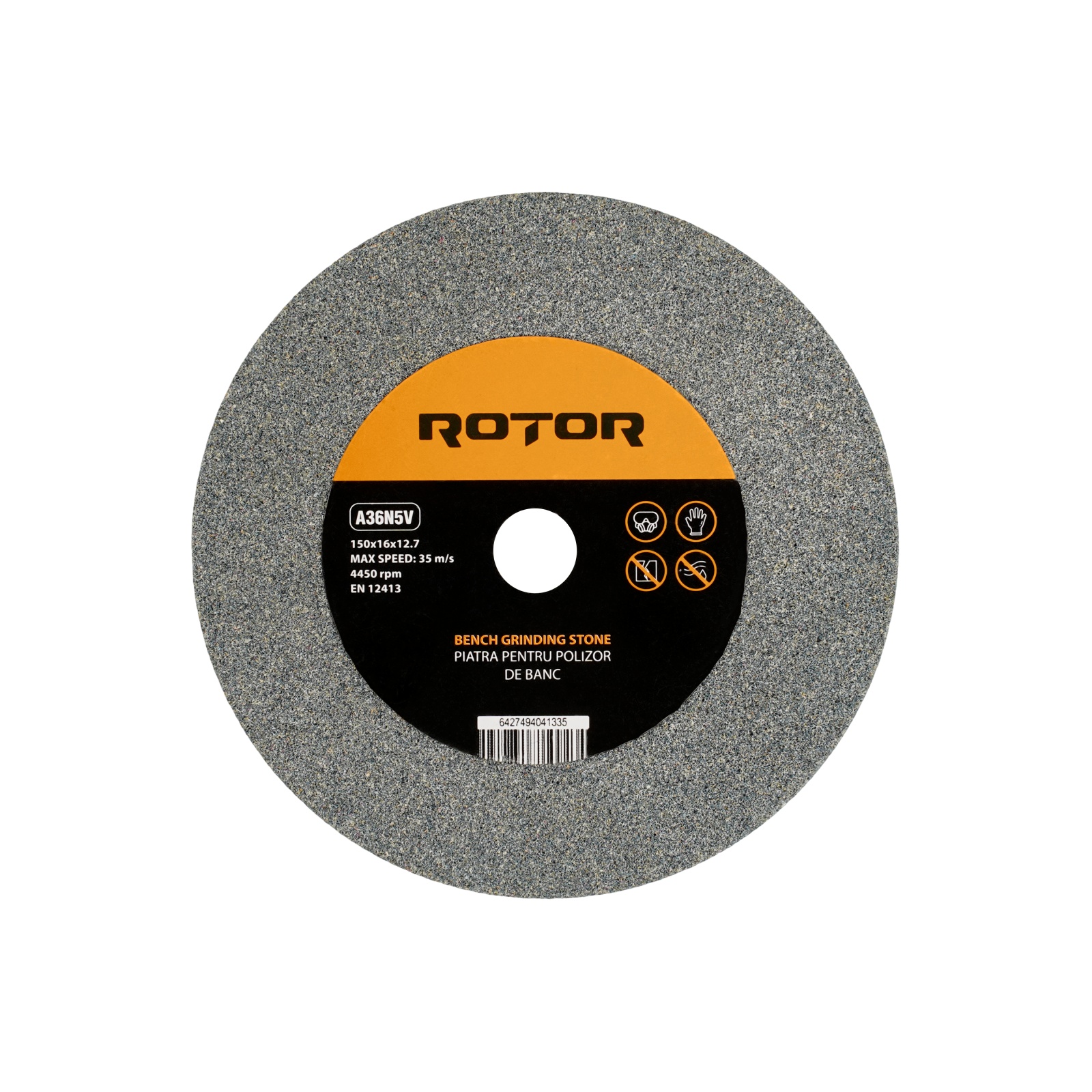 Piatra pentru polizor de banc 150 x 16 x 12,7mm P36 ROTOR