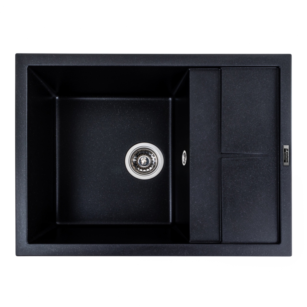 Chiuveta de bucatarie Elefant Premium Lotus Negru metalic , 650x500 mm
