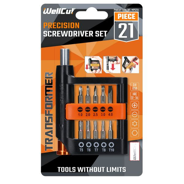 WC-MPS21U WELLCUT PRECISION SCREWDRIVER TRANSFORMER 21 PCS
