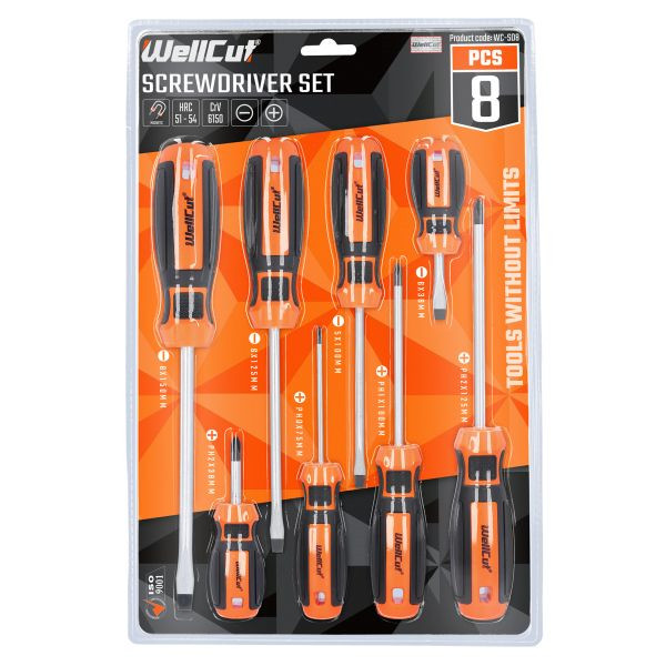 WC-SD8 WELLCUT SCREWDRIVER SET (8PCS)