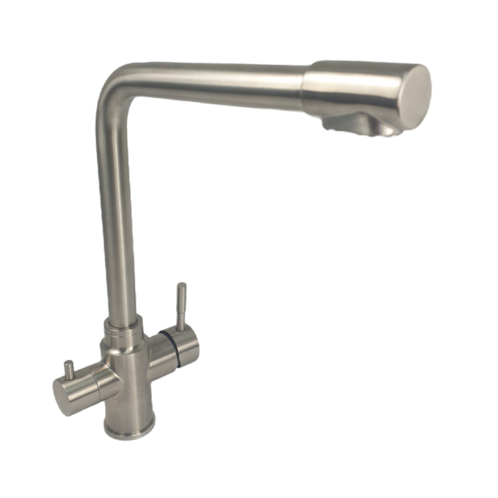 Baterie bucatarie MIXXUS SUS-021 din otel inoxidabil, Monocomanda, Racorduri incluse