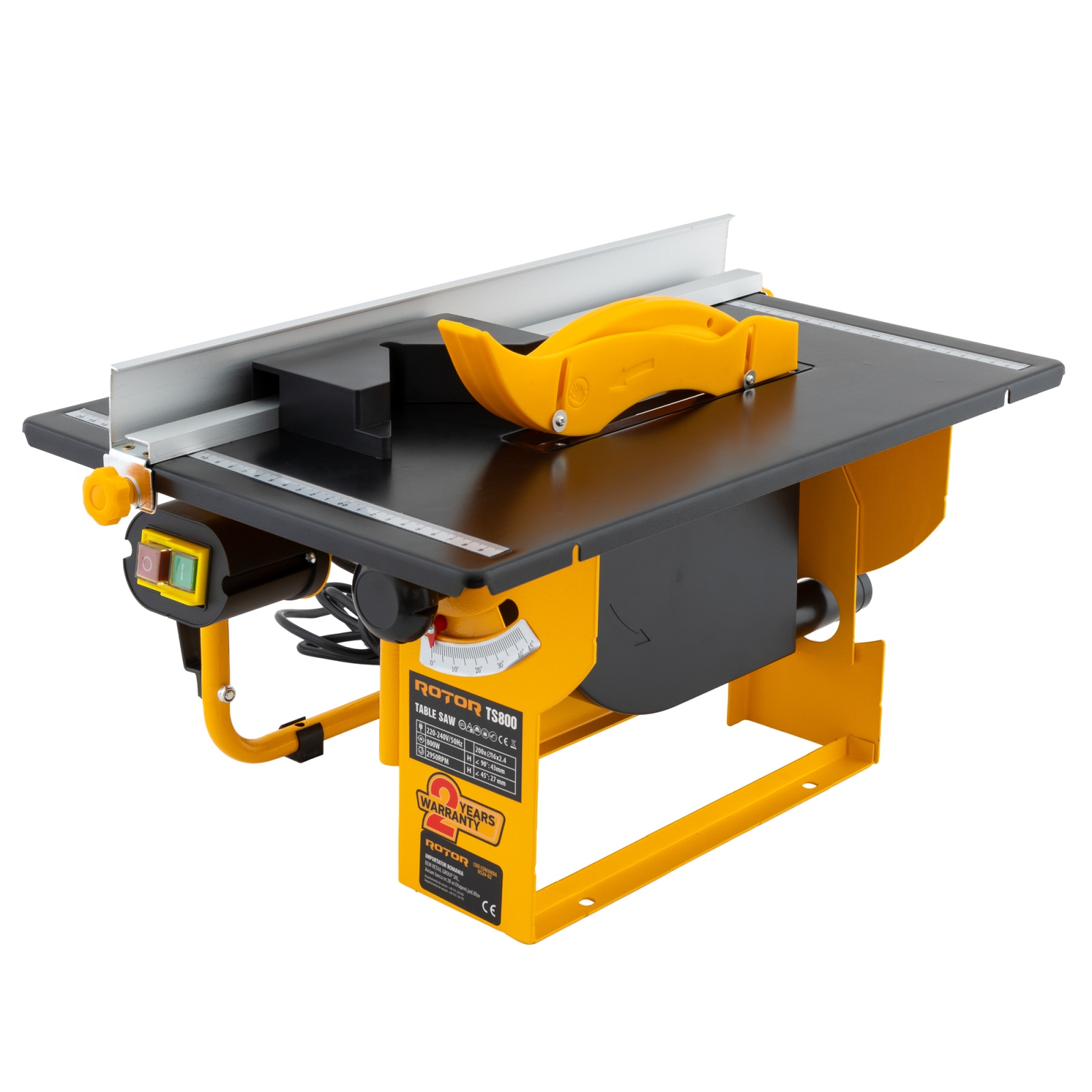 Circular de masa TS800 ROTOR Putere 800 W, Diametru disc 200 x 16 x 2.4 mm, Dimensiune Platforma 500x335 m