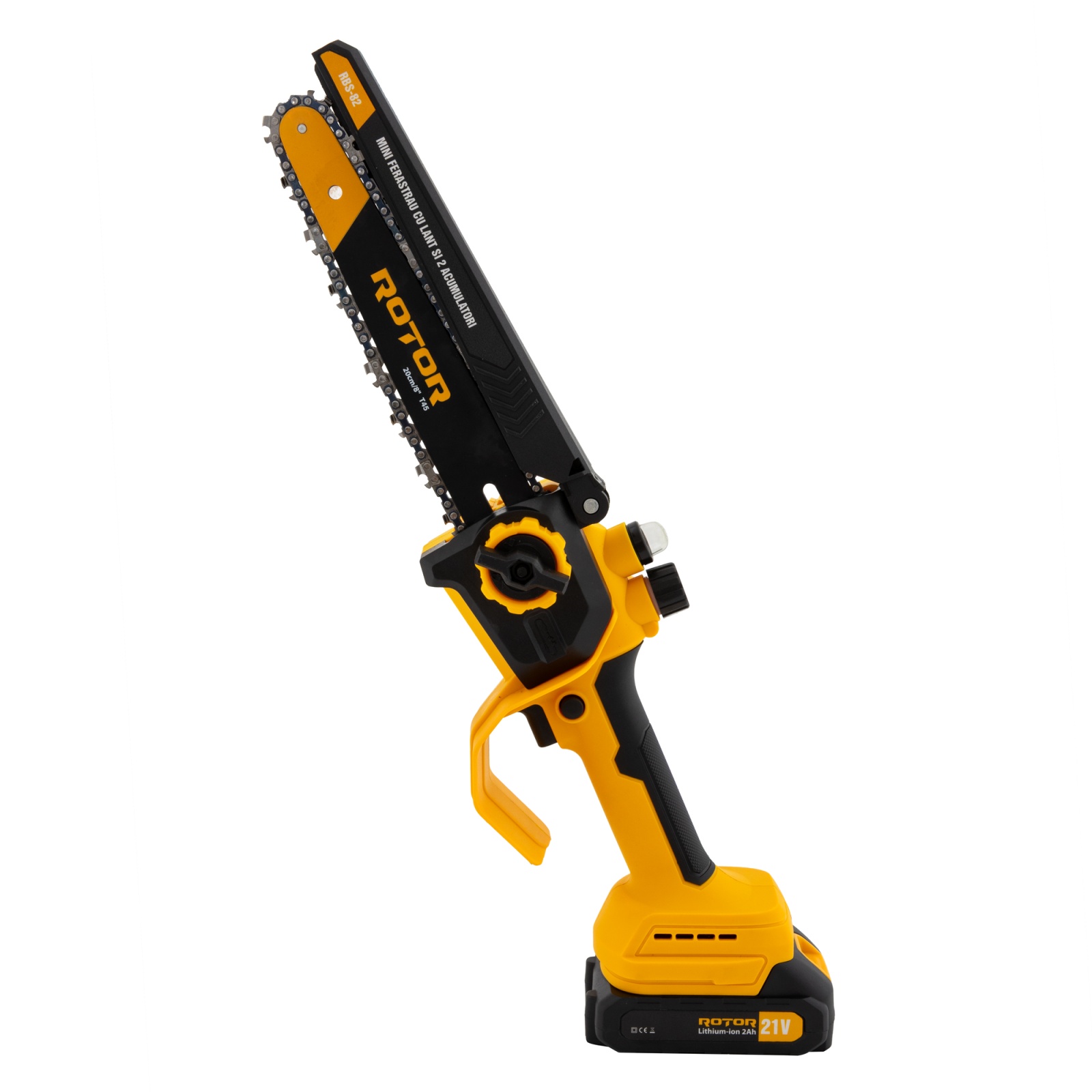 Mini drujba 8" pe acumulator cu 2 acumulatori 21V /2Ah si incarcator ROTOR RBS-82