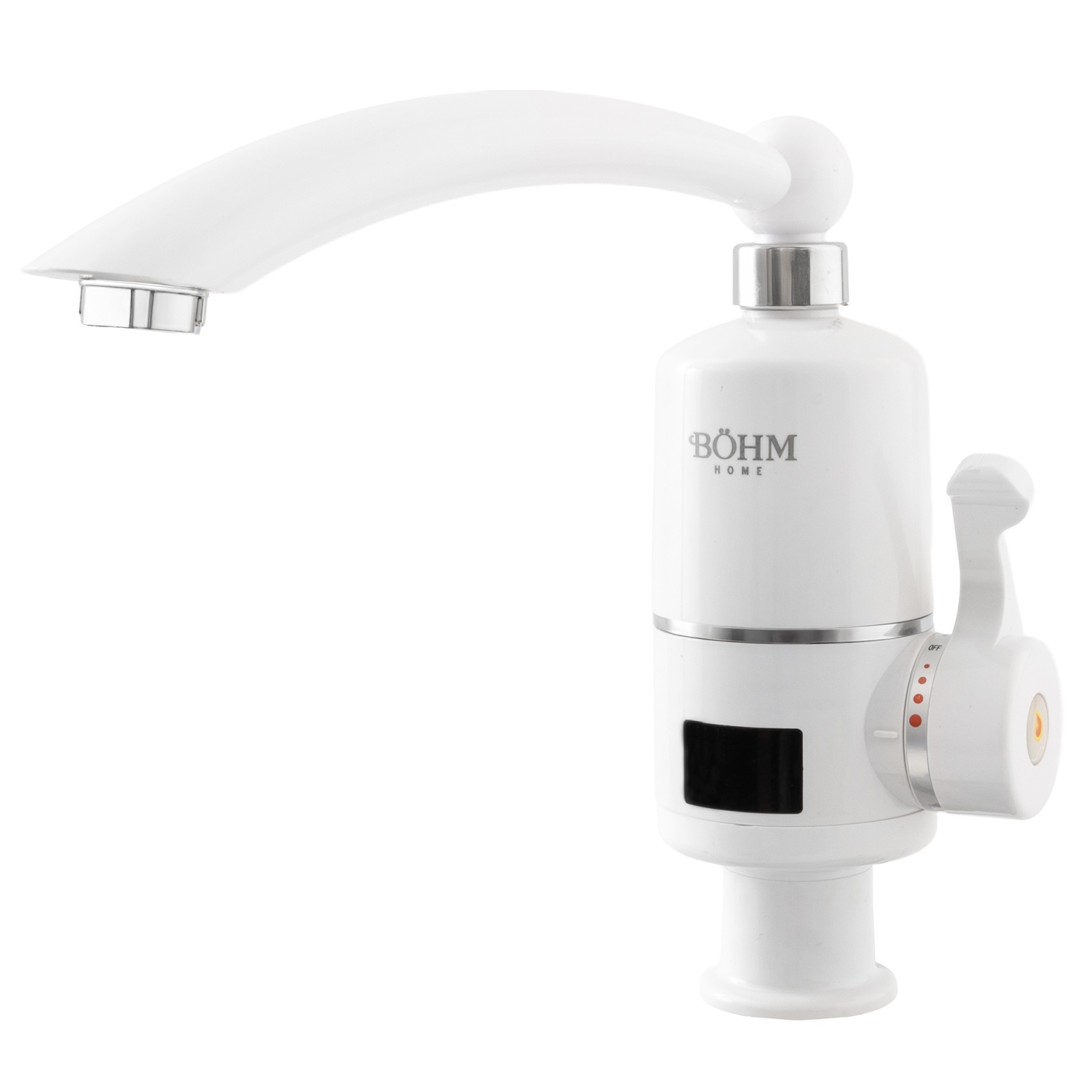 Robinet electric vertical cu pipă rotativă tip L, afișaj digital BÖHM BY-24A-1