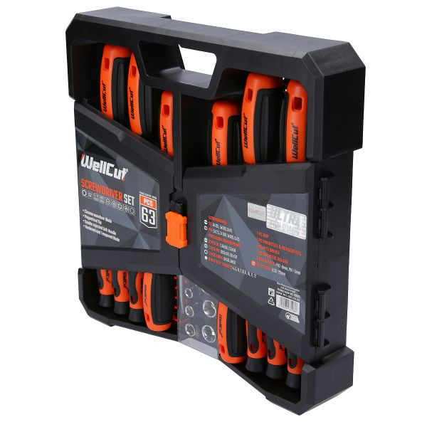 WC-RSD63 WELLCUT RATCHET SCREWDRIVER RATCHET SCREWDRIVER SET 63 Pcs