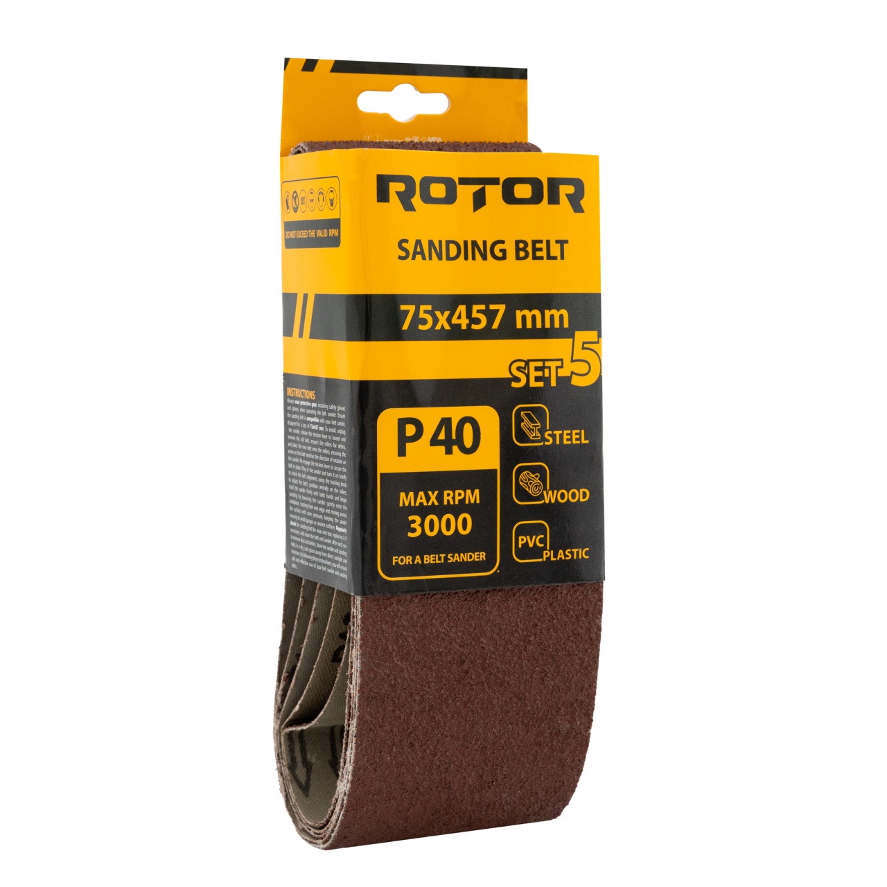 Banda de slefuit ROTOR P40 75*457 set 5