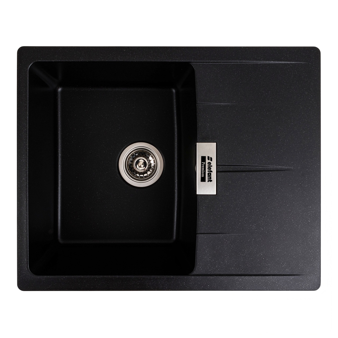 Chiuveta de bucatarie Elefant Premium Zirkon Negru metalic, 620 x500 mm