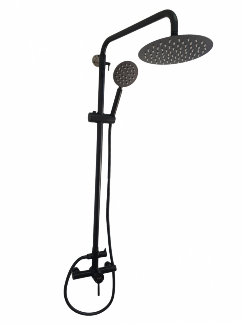 Coloana de dus MIXXUS SUS-003-J BLACK 20 cm baterie si para, monocomanda, furtun flexibil