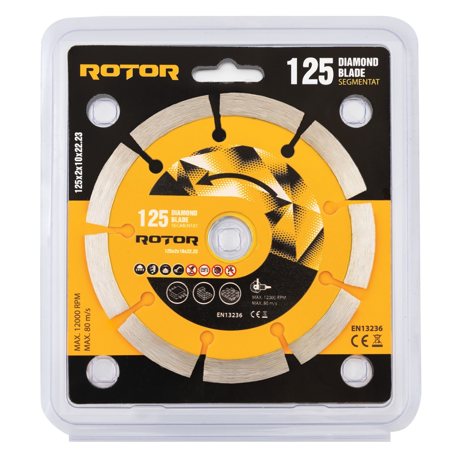 DISC DIAMANTAT 125x2x10x22.23 Segmentat Rotor