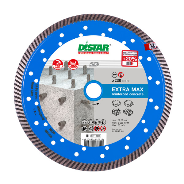 Disc diamantat Distar Extra Max Beton Armat Profesional Ucraina