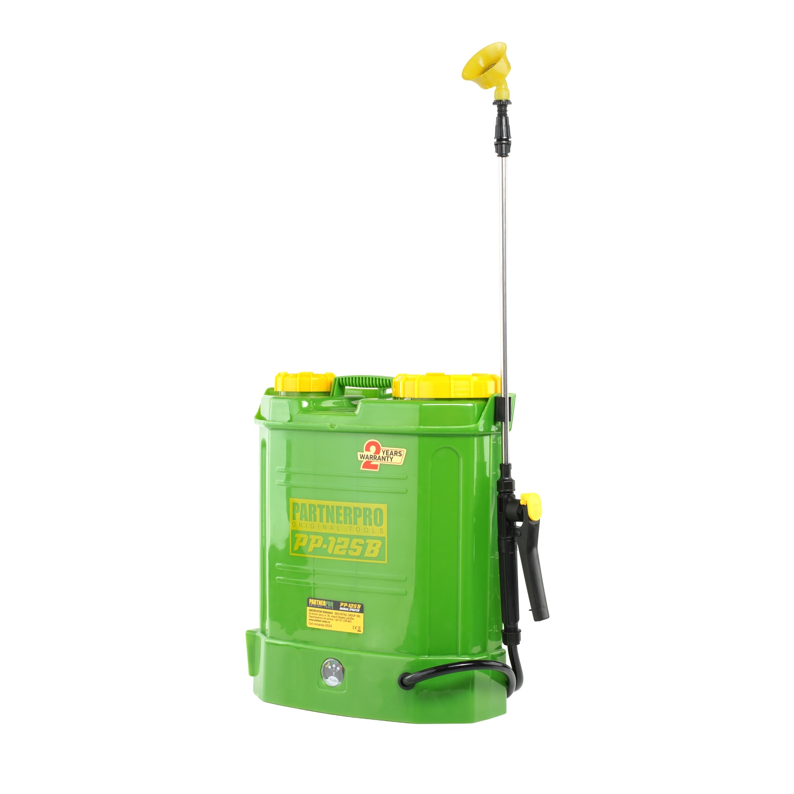 Pompa de stropit cu acumulator 12l, 12V 8Ah , 460 m² PartnerPro PP-12SB