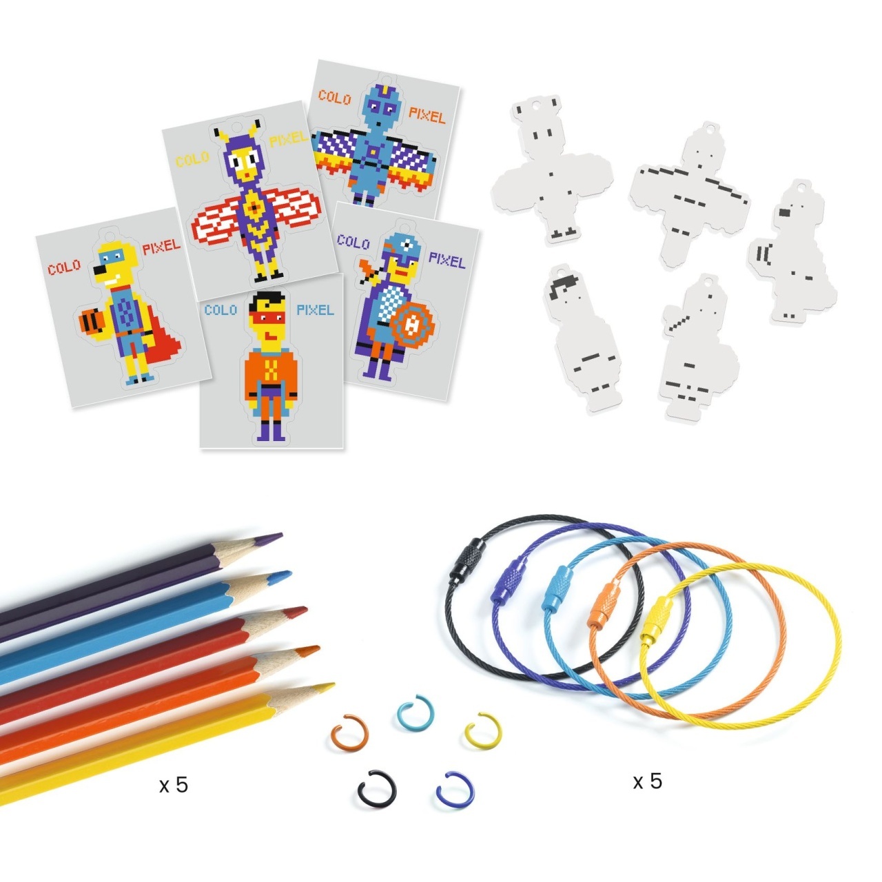 Joc creativ DIY Brelocuri eroi, Djeco [2]