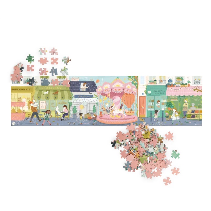 Puzzle panoramic Stradute pariziene 350 Piese Moulin Roty [3]